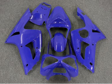 03-04 Tiefes Blau Schlicht Kawasaki ZX6R Motorrad Verkleidungen
