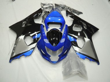 04-05 Blau Schwarz & Silber Suzuki GSXR 600-750 Motorrad Verkleidungen