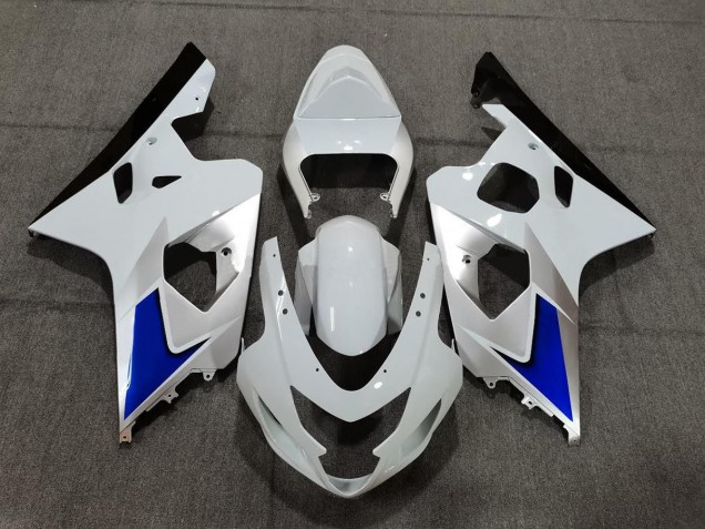 04-05 Blauweiß & Silber Stil Suzuki GSXR 600-750 Motorrad Verkleidungen