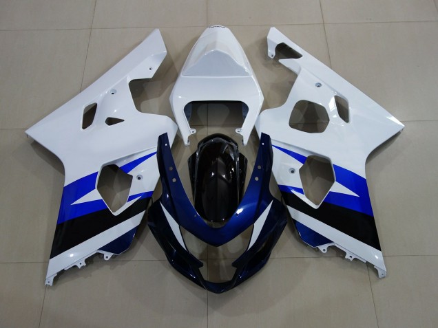 04-05 Glänzend Weiß & Tiefblau Suzuki GSXR 600-750 Motorrad Verkleidungen