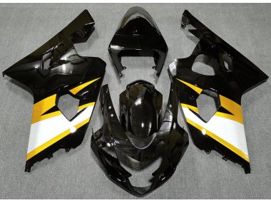04-05 Glänzendes Schwarz & Gelb Suzuki GSXR 600-750 Motorrad Verkleidungen