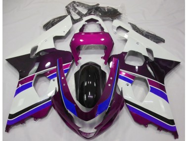 04-05 Glanzrosa & Blau Suzuki GSXR 600-750 Motorrad Verkleidungen