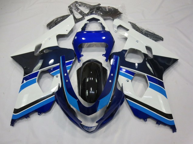 04-05 Hellblau Weiß & Schwarz Suzuki GSXR 600-750 Motorrad Verkleidungen