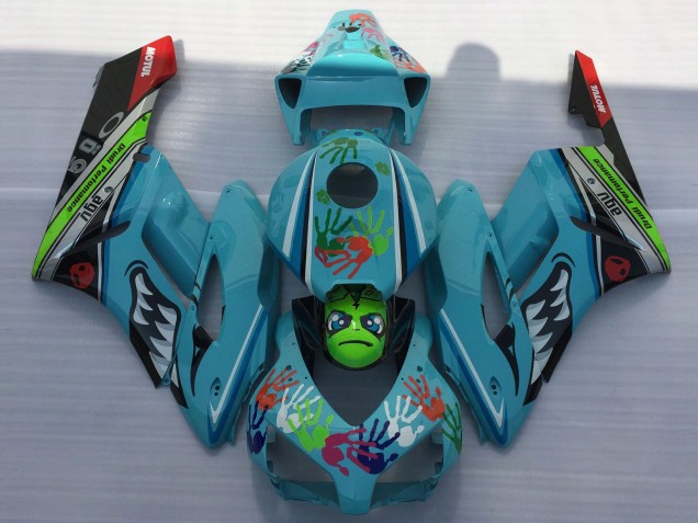 04-05 Hellblauer Hai Honda CBR1000RR Motorrad Verkleidungen 04-05 Hellblauer Hai Honda CBR1000RR Motorrad Verkleidungen
