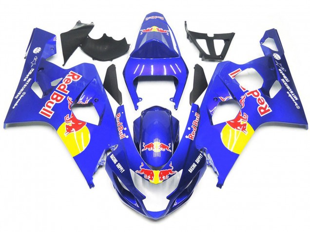 04-05 Leuchtendes Blau Rot Bull Stil Suzuki GSXR 600-750 Motorrad Verkleidungen 04-05 Leuchtendes Blau Rot Bull Stil Suzuki GSXR 600-750 Motorrad Verkleidungen