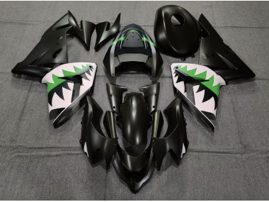 04-05 Matt Schwarz & Grün Kawasaki ZX10R Motorrad Verkleidungen