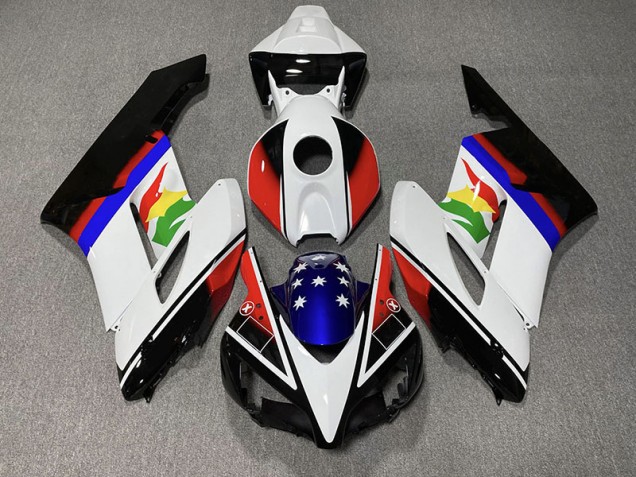 04-05 Rot & Blau Flagge Honda CBR1000RR Motorrad Verkleidungen