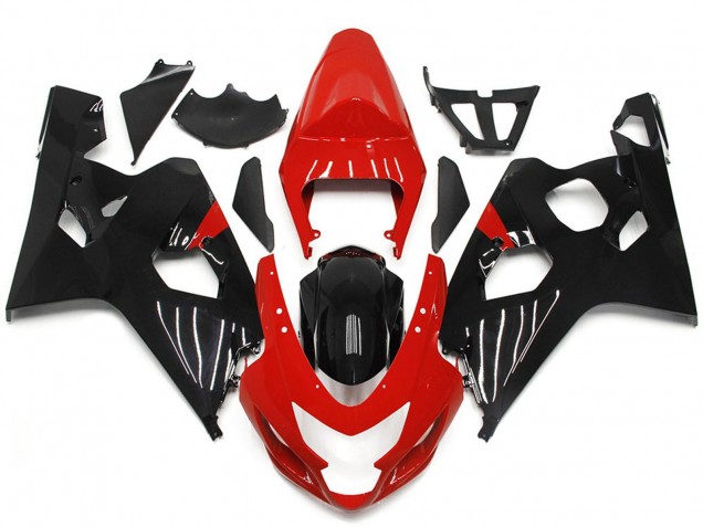 04-05 Rot & Glänzender Schwarzstil Suzuki GSXR 600-750 Motorrad Verkleidungen 04-05 Rot & Glänzender Schwarzstil Suzuki GSXR 600-750 Motorrad Verkleidungen