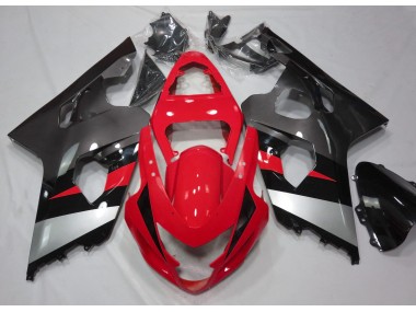 04-05 Rot & Silber Glänzend Suzuki GSXR 600-750 Motorrad Verkleidungen