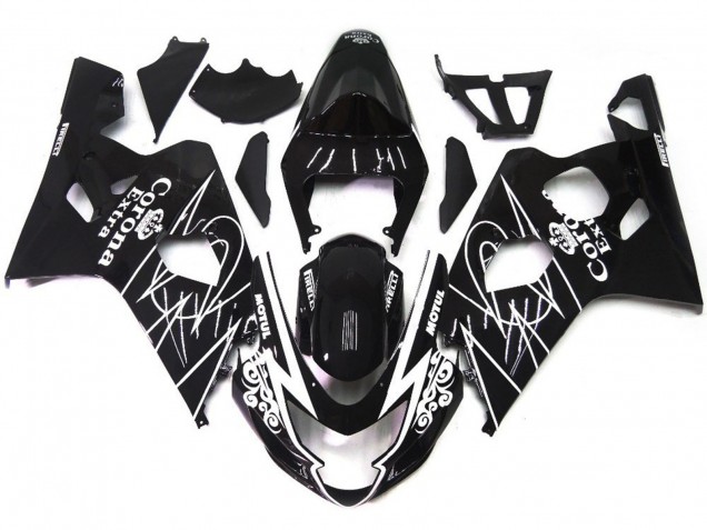 04-05 Schwarz Glänzend Corona Stil Suzuki GSXR 600-750 Motorrad Verkleidungen