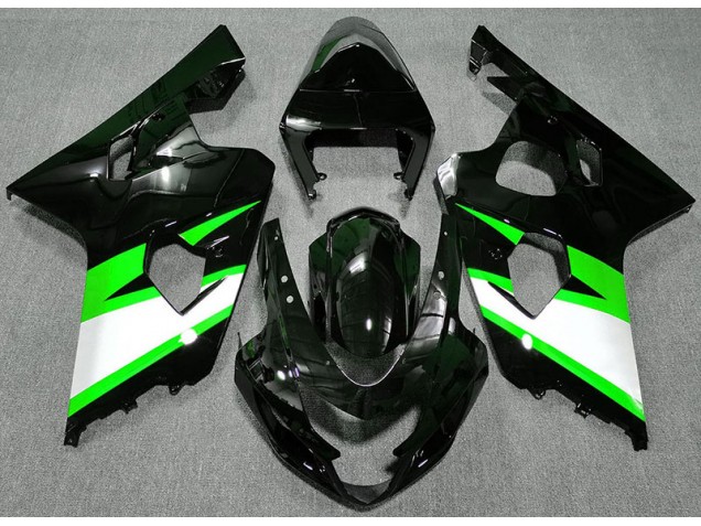 04-05 Schwarz Glänzend & Grün Suzuki GSXR 600-750 Motorrad Verkleidungen 04-05 Schwarz Glänzend & Grün Suzuki GSXR 600-750 Motorrad Verkleidungen