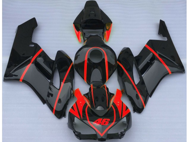 04-05 Schwarz Glänzend & Rot Honda CBR1000RR Motorrad Verkleidungen 04-05 Schwarz Glänzend & Rot Honda CBR1000RR Motorrad Verkleidungen