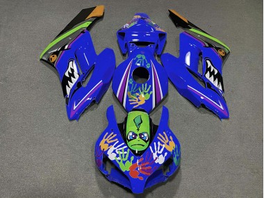 04-05 Tiefes Blauer Hai Honda CBR1000RR Motorrad Verkleidungen