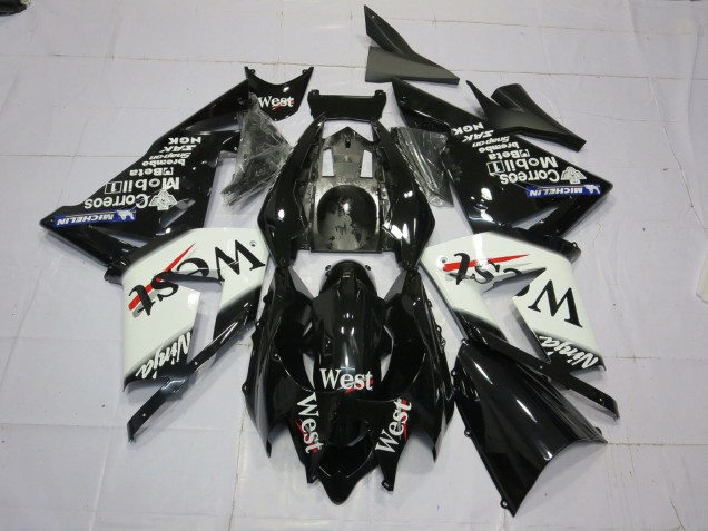 04-05 West Weiß Schwarz Kawasaki ZX10R Motorrad Verkleidungen 04-05 West Weiß Schwarz Kawasaki ZX10R Motorrad Verkleidungen