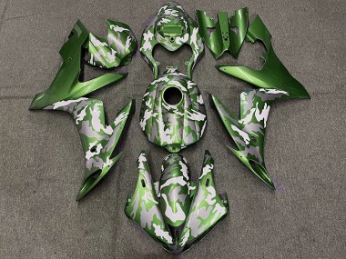 04-06 Dunkelgrün Tarnung Yamaha R1 Motorrad Verkleidungen