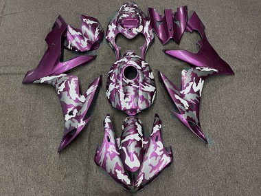 04-06 Dunkelmagenta Tarnung Yamaha R1 Motorrad Verkleidungen