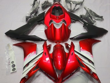 04-06 Helles Rot & Weiß Yamaha R1 Motorrad Verkleidungen