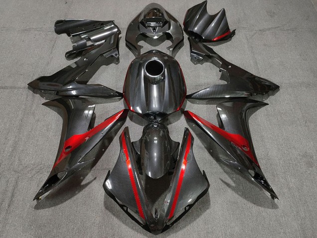 04-06 Kohlefaser Stil Mit Rot Yamaha R1 Motorrad Verkleidungen 04-06 Kohlefaser Stil Mit Rot Yamaha R1 Motorrad Verkleidungen
