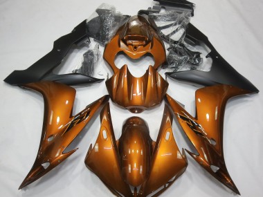 04-06 Orange Glänzend & Schwarz Yamaha R1 Motorrad Verkleidungen