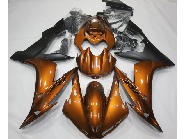 04-06 Orange Glänzend & Schwarz Yamaha R1 Motorrad Verkleidungen