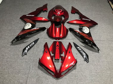04-06 Rot Glänzend & Logos Yamaha R1 Motorrad Verkleidungen