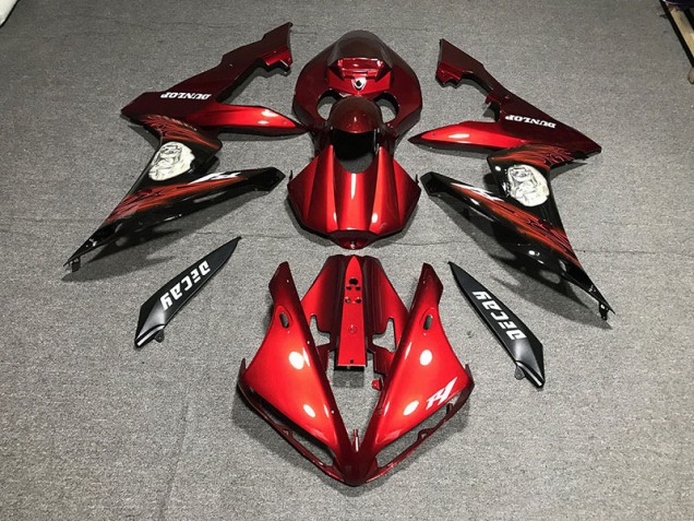 04-06 Rot Glänzend & Logos Yamaha R1 Motorrad Verkleidungen 04-06 Rot Glänzend & Logos Yamaha R1 Motorrad Verkleidungen