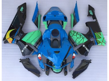 05-06 Blauer Hai & Grün Honda CBR600RR Motorrad Verkleidungen