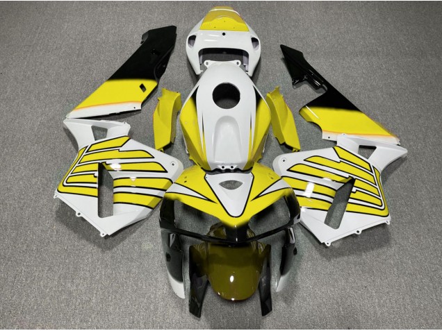05-06 Gelb-Weiße Flügel Honda CBR600RR Motorrad Verkleidungen 05-06 Gelb-Weiße Flügel Honda CBR600RR Motorrad Verkleidungen