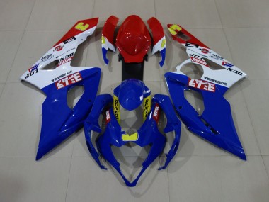 05-06 Glänzend Blau / Weiß / Rot Suzuki GSXR 1000 Motorrad Verkleidungen