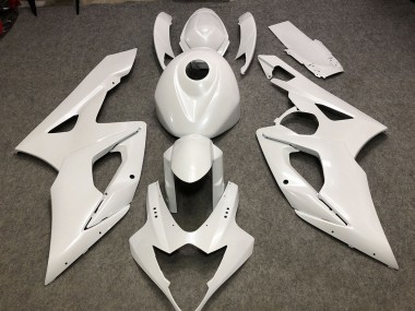 05-06 Glänzend Weiß Schlicht Suzuki GSXR 1000 Motorrad Verkleidungen