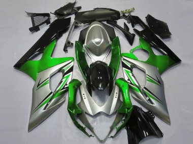 05-06 Grün-Silber & Schwarz Suzuki GSXR 1000 Motorrad Verkleidungen