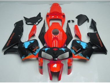 05-06 Hellblaue Spritzer Auf Rot Honda CBR600RR Motorrad Verkleidungen