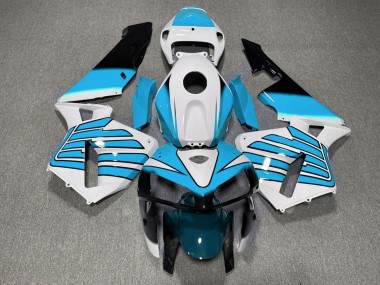 05-06 Hellblaue & Weiße Flügel Honda CBR600RR Motorrad Verkleidungen