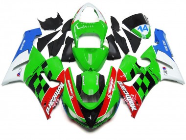 05-06 Mehrfarbig Kariert Kawasaki ZX6R Motorrad Verkleidungen