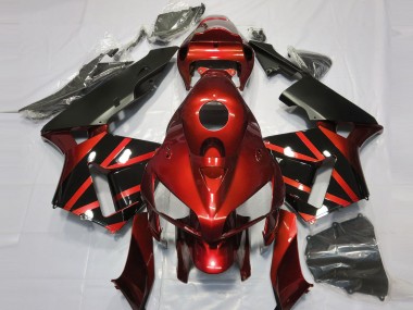 05-06 Rot & Schwarz Glänzendes Design Honda CBR600RR Motorrad Verkleidungen