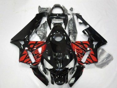 05-06 Schwarz & Tribal-Rot Honda CBR600RR Motorrad Verkleidungen
