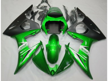 05 Glänzend Grün & Weiß Yamaha R6 Motorrad Verkleidungen