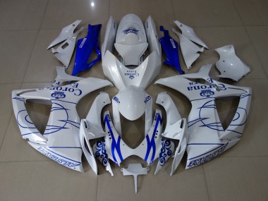 06-07 Weiß Corona Suzuki GSXR 600-750 Motorrad Verkleidungen