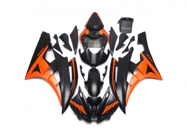 06-07 Custom Matt Schwarz & Orange Yamaha R6 Motorrad Verkleidungen 06-07 Custom Matt Schwarz & Orange Yamaha R6 Motorrad Verkleidungen