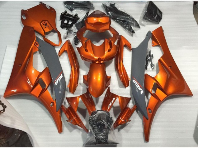 06-07 Gebranntes Orange & Nardo Yamaha R6 Motorrad Verkleidungen 06-07 Gebranntes Orange & Nardo Yamaha R6 Motorrad Verkleidungen