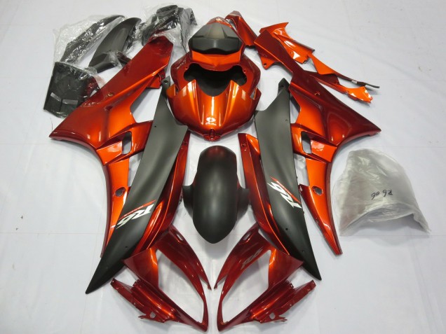 06-07 Gebranntes Orange Yamaha R6 Motorrad Verkleidungen 06-07 Gebranntes Orange Yamaha R6 Motorrad Verkleidungen