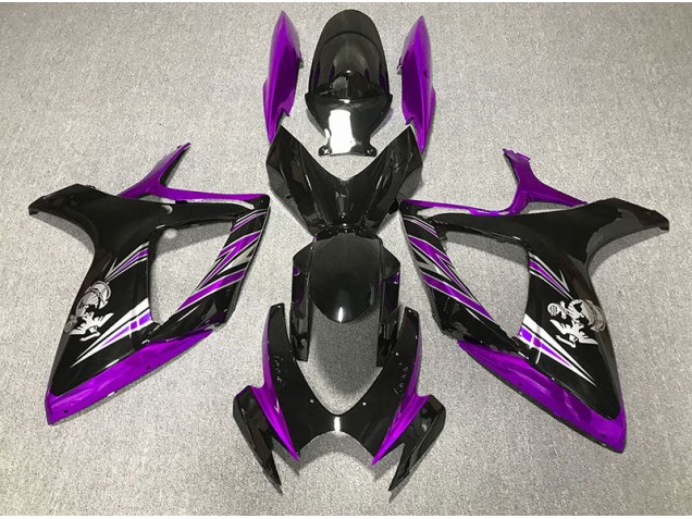 06-07 Glanz Lila & Schwarzes Design Suzuki GSXR 600-750 Motorrad Verkleidungen