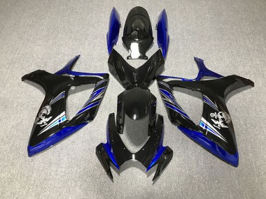 06-07 Glänzend Blau & Schwarz Custom Suzuki GSXR 600-750 Motorrad Verkleidungen