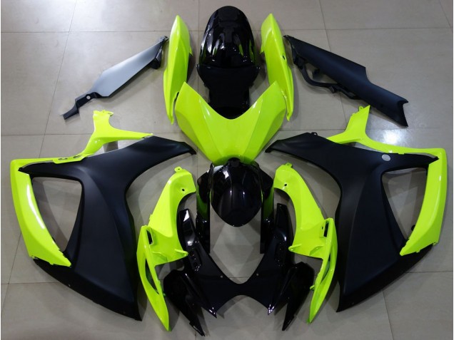 06-07 Glänzend Gelb & Schwarz Suzuki GSXR 600-750 Motorrad Verkleidungen