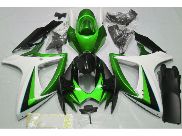 06-07 Grün-Weiß Suzuki GSXR 600-750 Motorrad Verkleidungen 06-07 Grün-Weiß Suzuki GSXR 600-750 Motorrad Verkleidungen