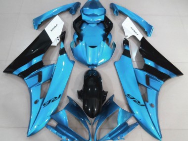 06-07 Hellblau & Schwarz Glänzend Yamaha R6 Motorrad Verkleidungen