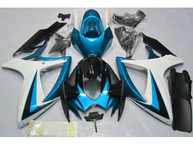 06-07 Hellblau & Weiß Suzuki GSXR 600-750 Motorrad Verkleidungen