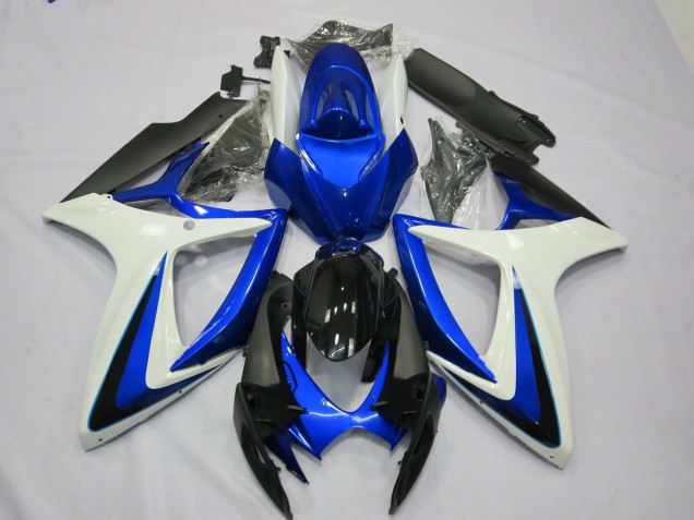 06-07 OEM Stil Weiß Blau Suzuki GSXR 600-750 Motorrad Verkleidungen