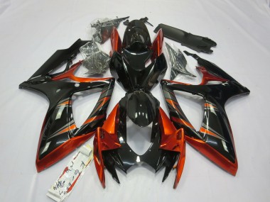 06-07 Orange & Schwarz Suzuki GSXR 600-750 Motorrad Verkleidungen