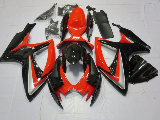 06-07 Orange Silber & Schwarz Suzuki GSXR 600-750 Motorrad Verkleidungen